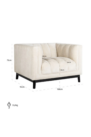 White Chenille Easy Chair | Richmond Interiors Beaudy | Oroa.com