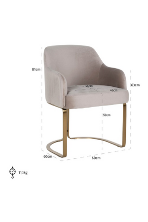 Velvet Modern Accent Chair | Richmond Interiors Hadley | Oroa.com