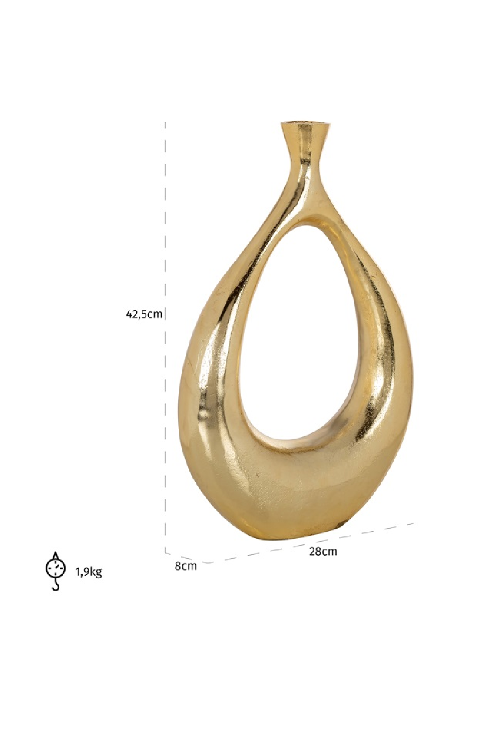 Gold Holed Vase | OROA Cecile | Oroa.com