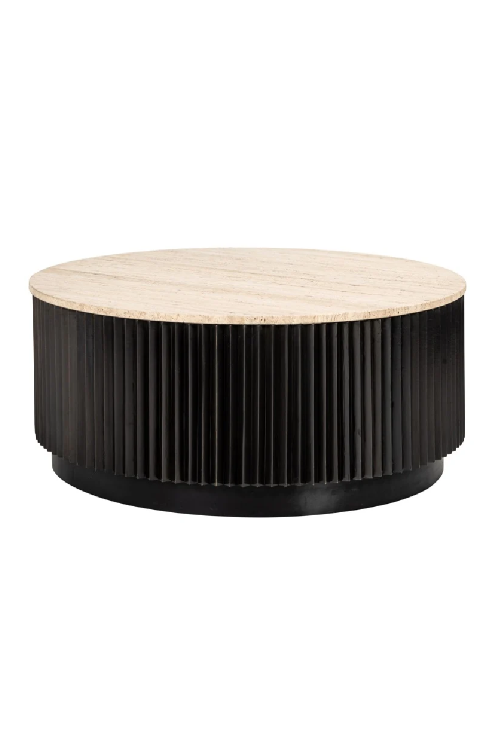 Round Travertine Coffee Table | Richmond Interiors Hampton | Oroa.com