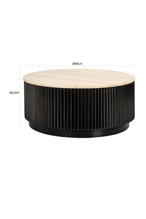 Round Travertine Coffee Table | Richmond Interiors Hampton | Oroa.com