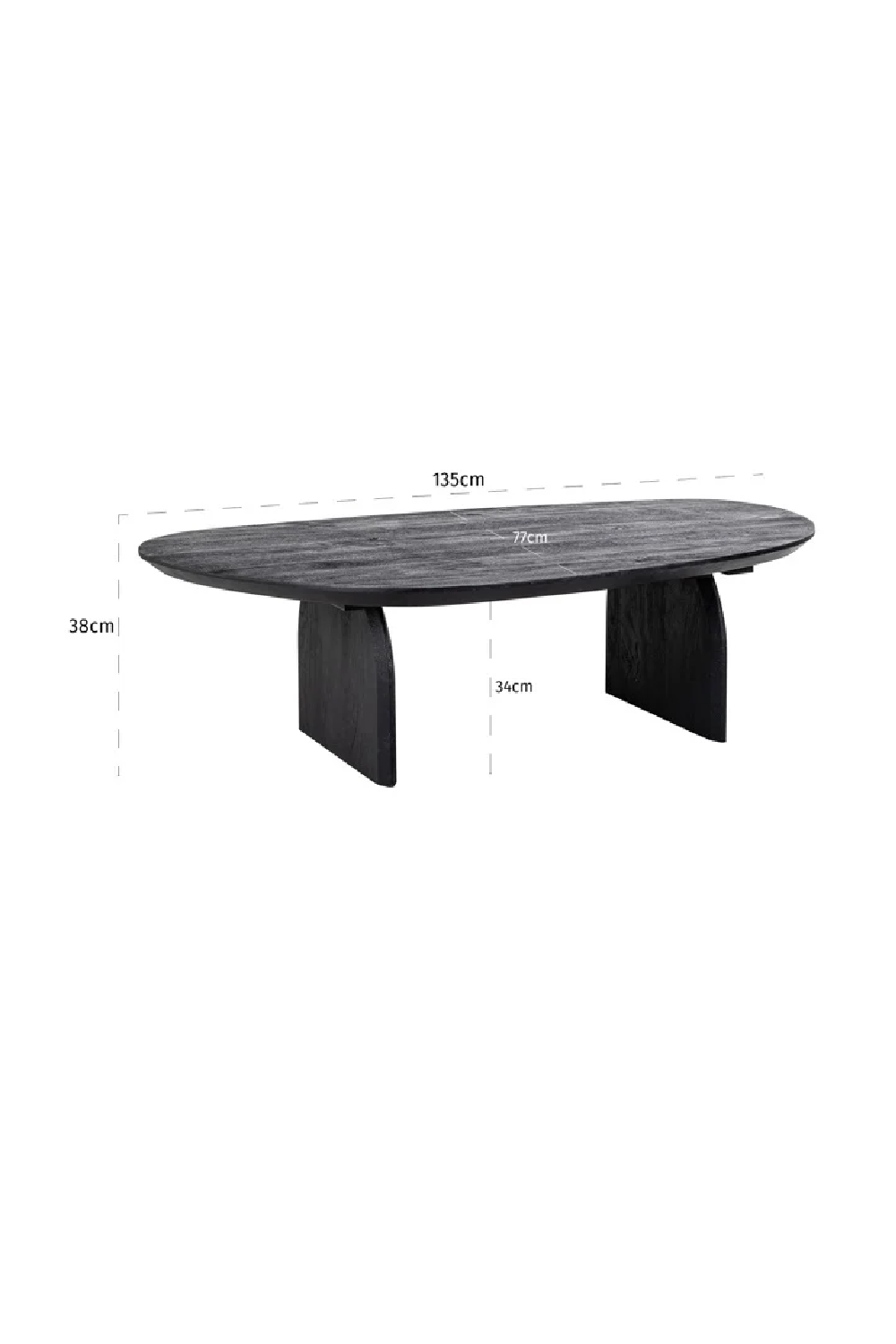 Black Mango Wood Coffee Table | Richmond Interiors Hudson | Oroa.com