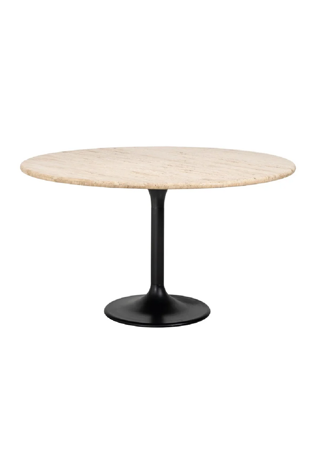 Round Travertine Dining Table | Richmond Interiors Hampton | Oroa.com