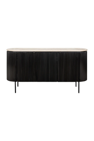 Oval Travertine Sideboard | Richmond Interiors Hampton | Oroa.com