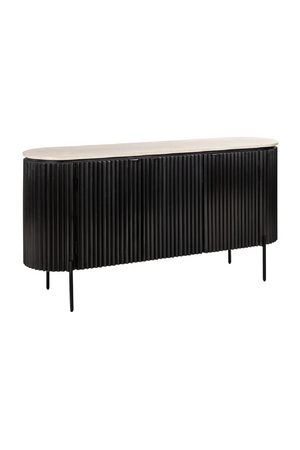 Oval Travertine Sideboard | Richmond Interiors Hampton | Oroa.com