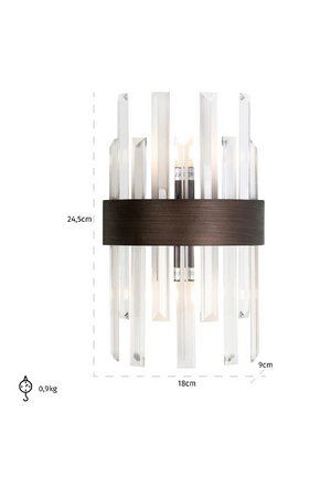 Glass Crystal Wall Lamp | Richmond Interiors Avan | Oroa.com