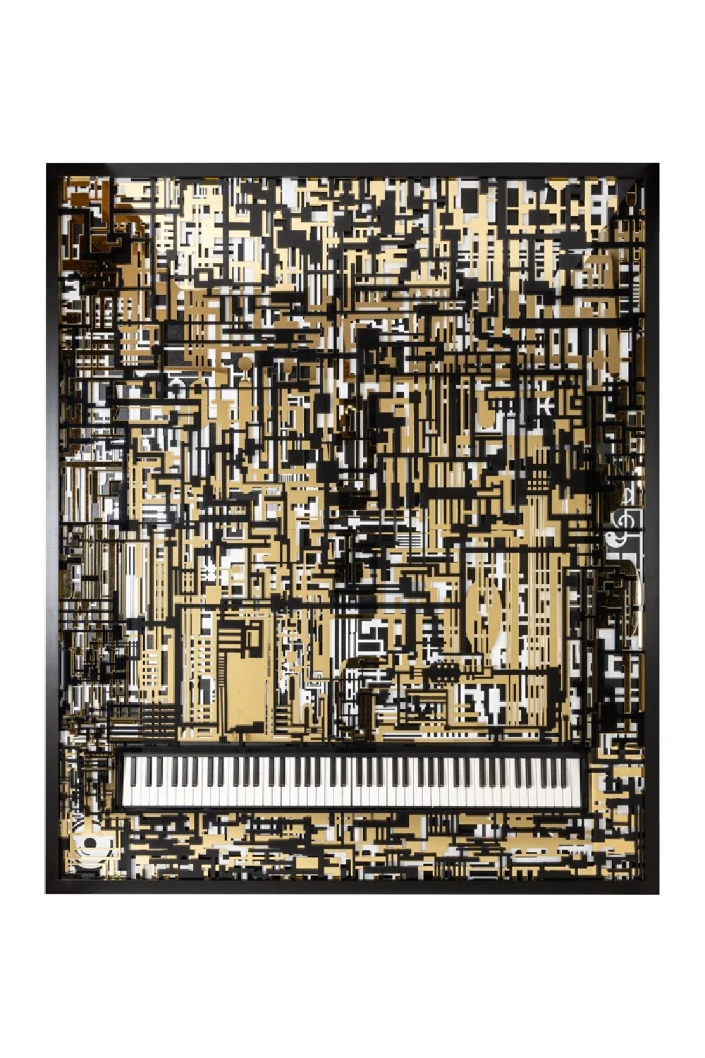 Black & Gold Wall Art | OROA Piano | Oroa.com
