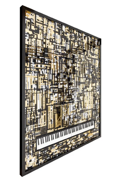 Black & Gold Wall Art | Richmond Interiors Piano | Oroa.com