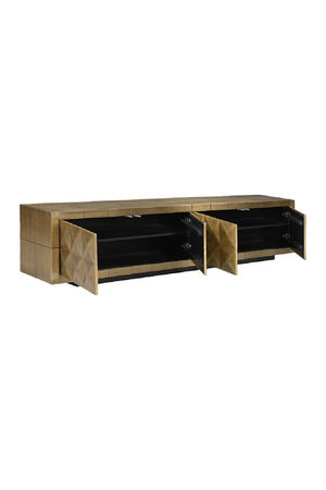 Gold Faceted TV Unit | Richmond Interiors Collada | Oroa.com