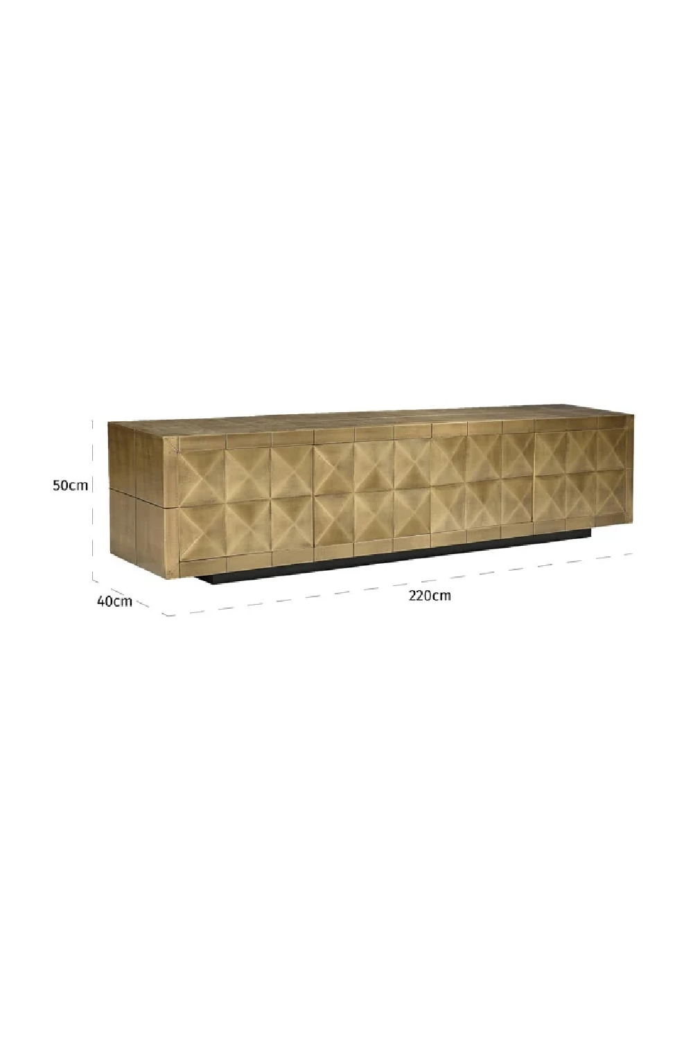 Gold Faceted TV Unit | Richmond Interiors Collada | Oroa.com