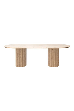 Oval Travertine Modern Dining Table | Richmond Interiors La Cantera | Oroa.com