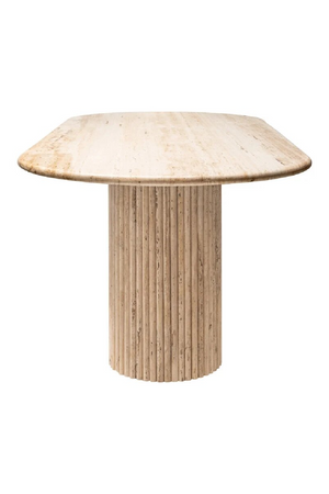 Oval Travertine Modern Dining Table | Richmond Interiors La Cantera | Oroa.com