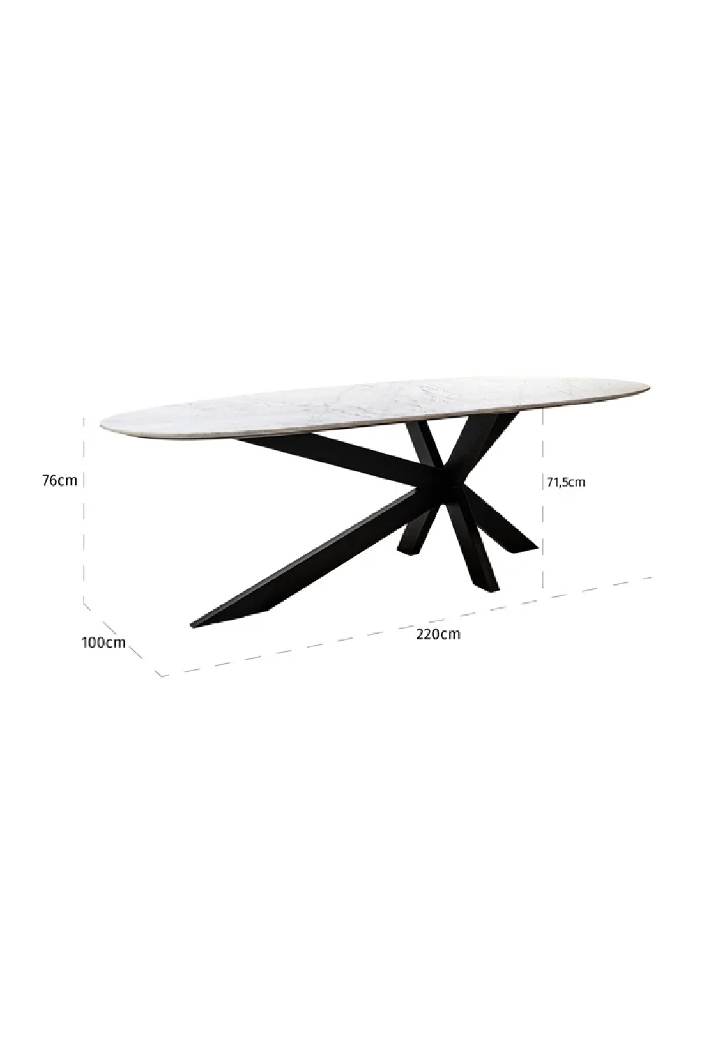 Marble Organic-Shaped Dining Table | OROA Trocadero | Oroa.com