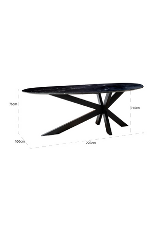 Marble Organic-Shaped Dining Table | Richmond Interiors Trocadero | Oroa.com