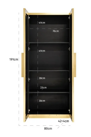Gold 2-Door Cabinet | Richmond Interiors Ironville | Oroa.com