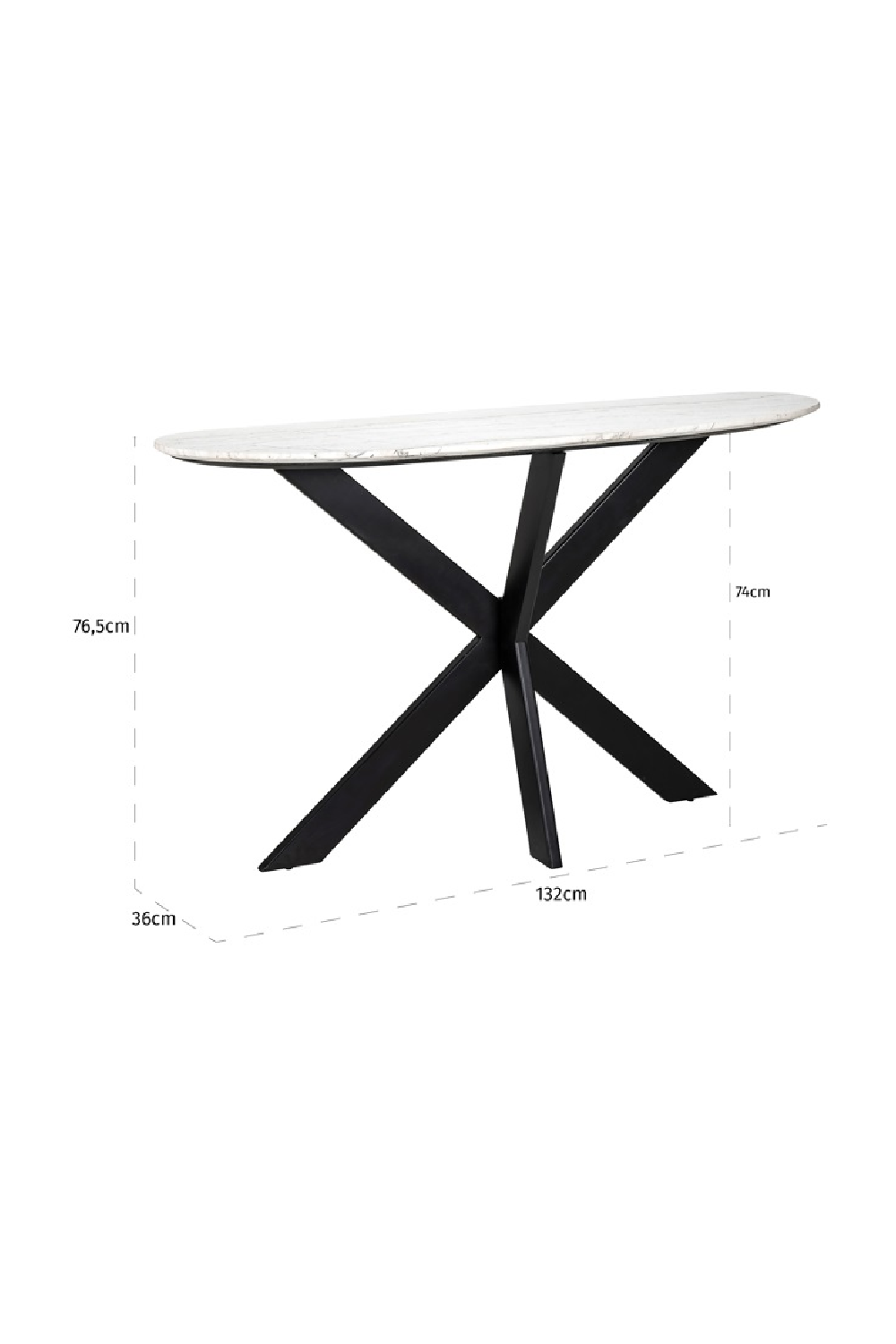 White Marble Console Table | OROA Trocadero | Oroa.com