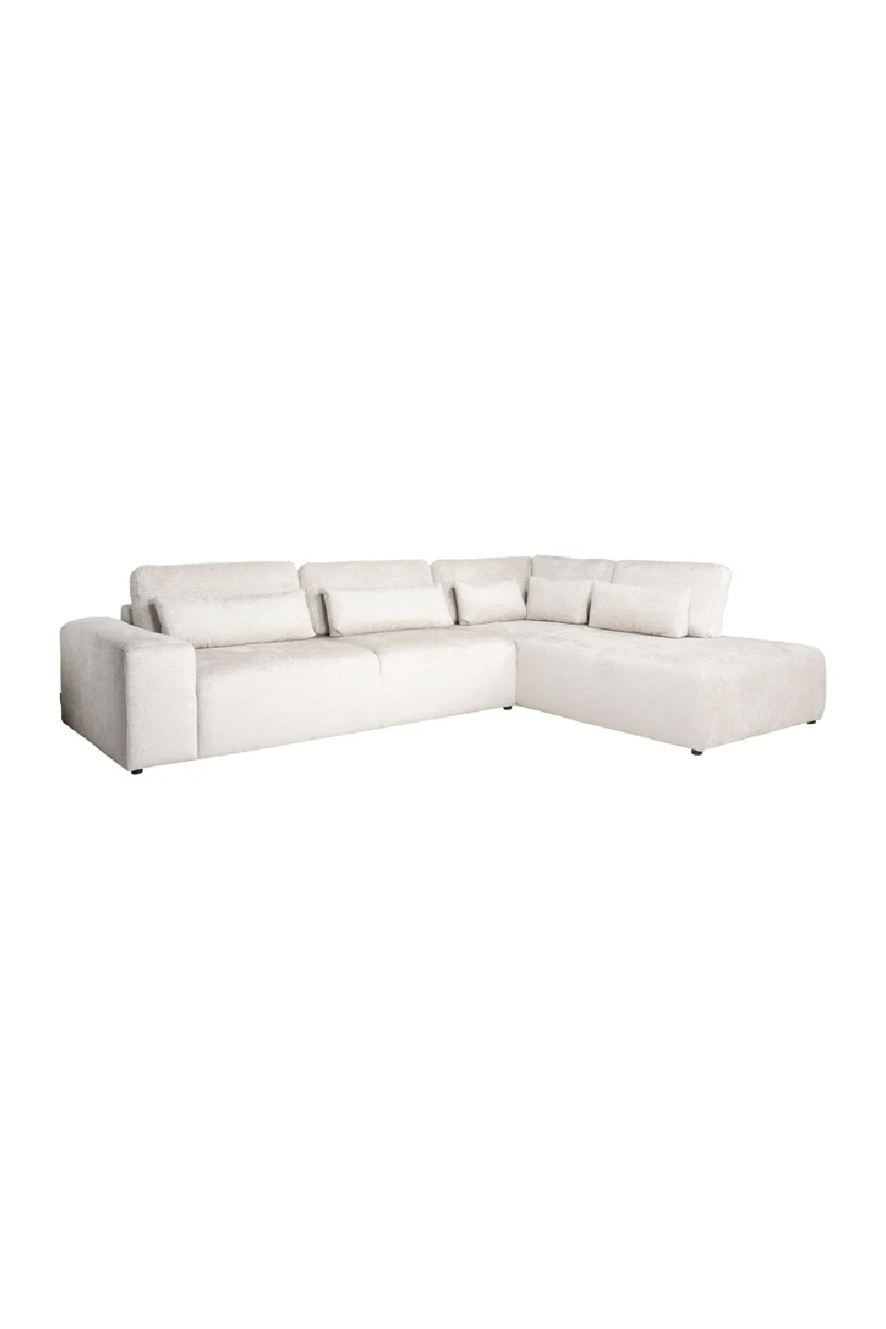 Cream 3-Seater Sofa with Ottoman | OROA Lund | Oroa.com