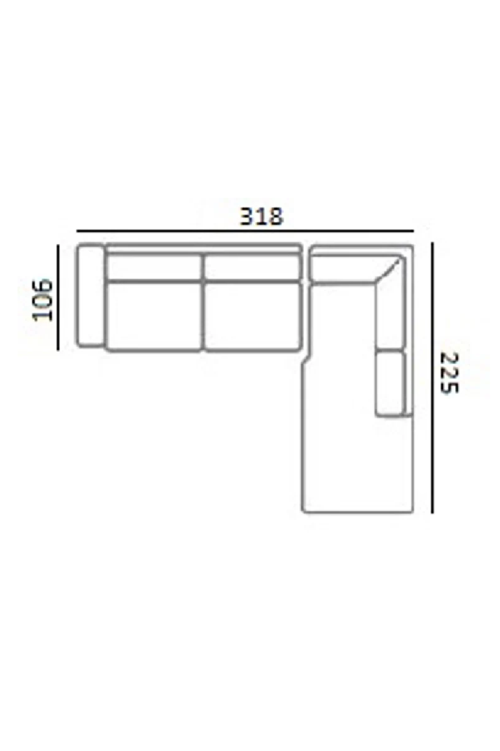 Cream 3-Seater Sofa with Ottoman | OROA Lund | Oroa.com