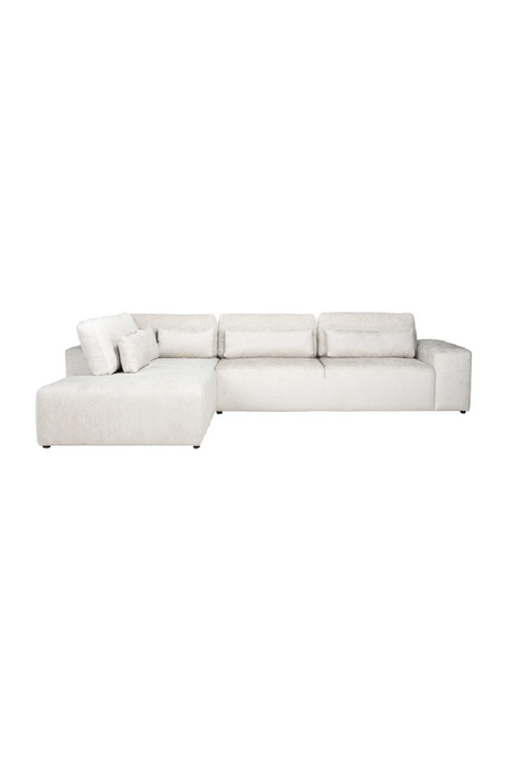   Cream 3-Seater Sofa with Ottoman | Oroa.com