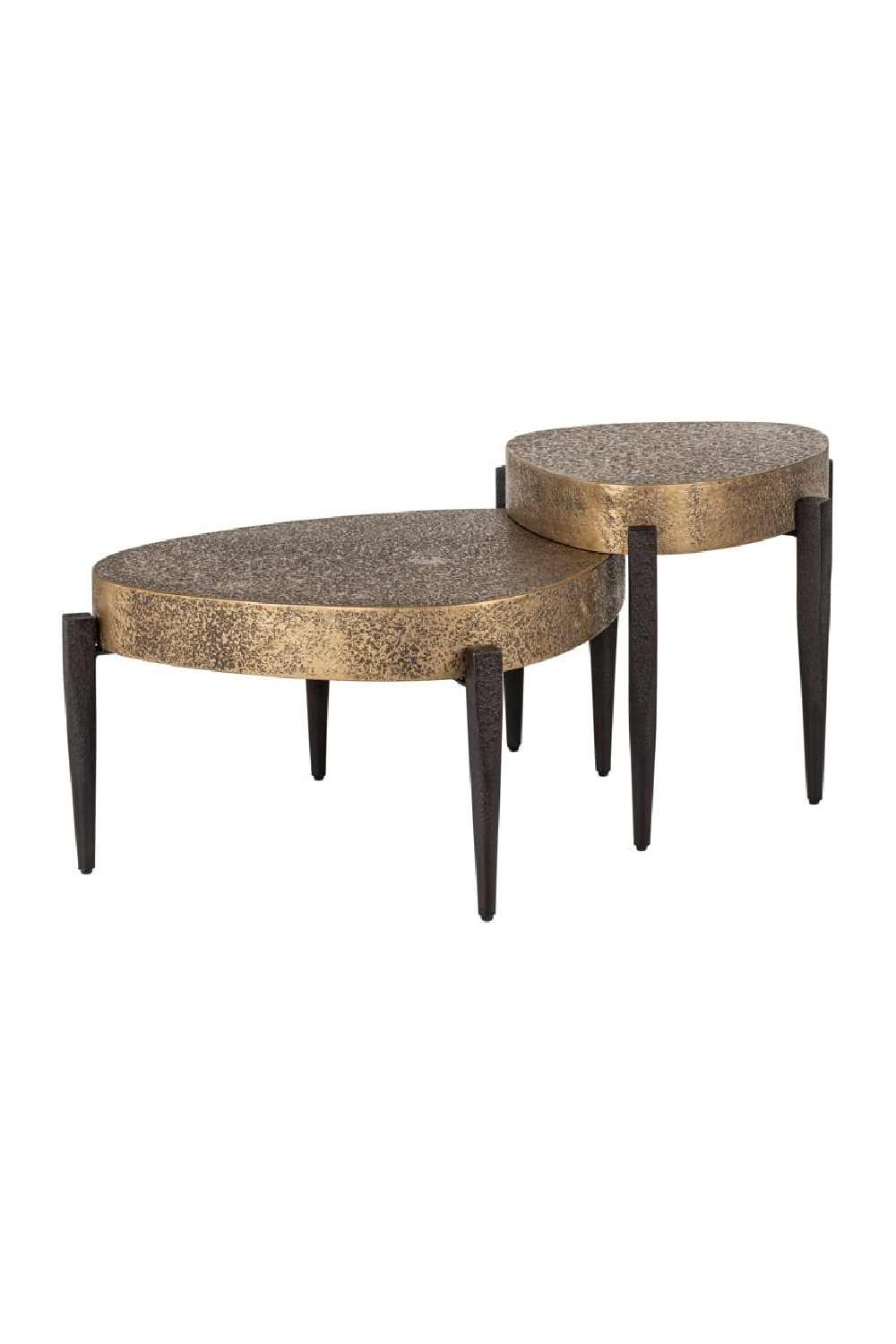 Vintage Gold Nested Coffee Table (2) | OROA Marquee | Oroa.om