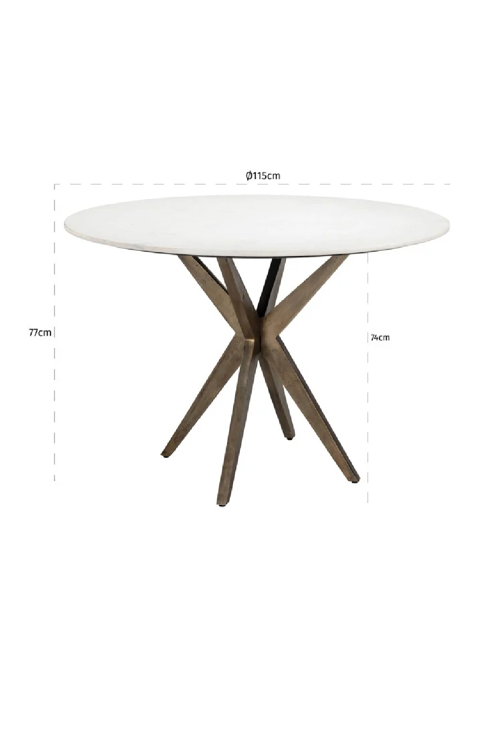 Marble Round Dining Table | OROA Maisy | Oroa.com