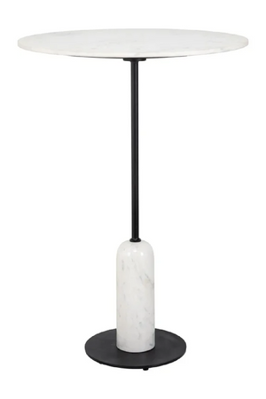 White Marble Pedestal Bar Table | Richmond Interiors Jagger | Oroa.com
