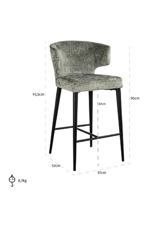 Modern Wingback Counter Chair | Richmond Interiors Taylor | Oroa.com
