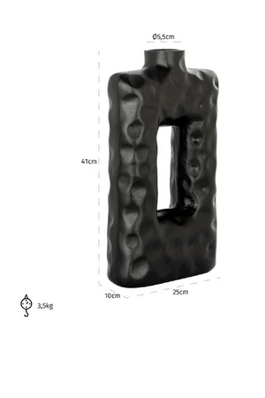 Black Aluminium Rustic Vase | Richmond Interiors Alain | Oroa.com