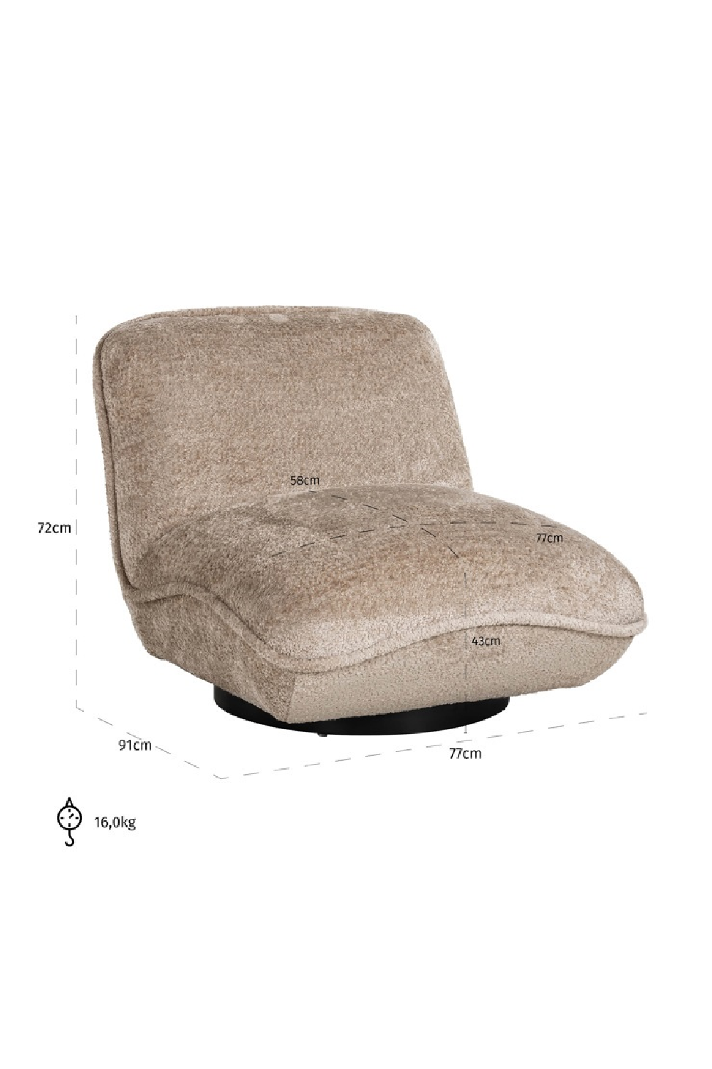 Cushioned Easy Chair | OROA Ophelia | Oroa.com