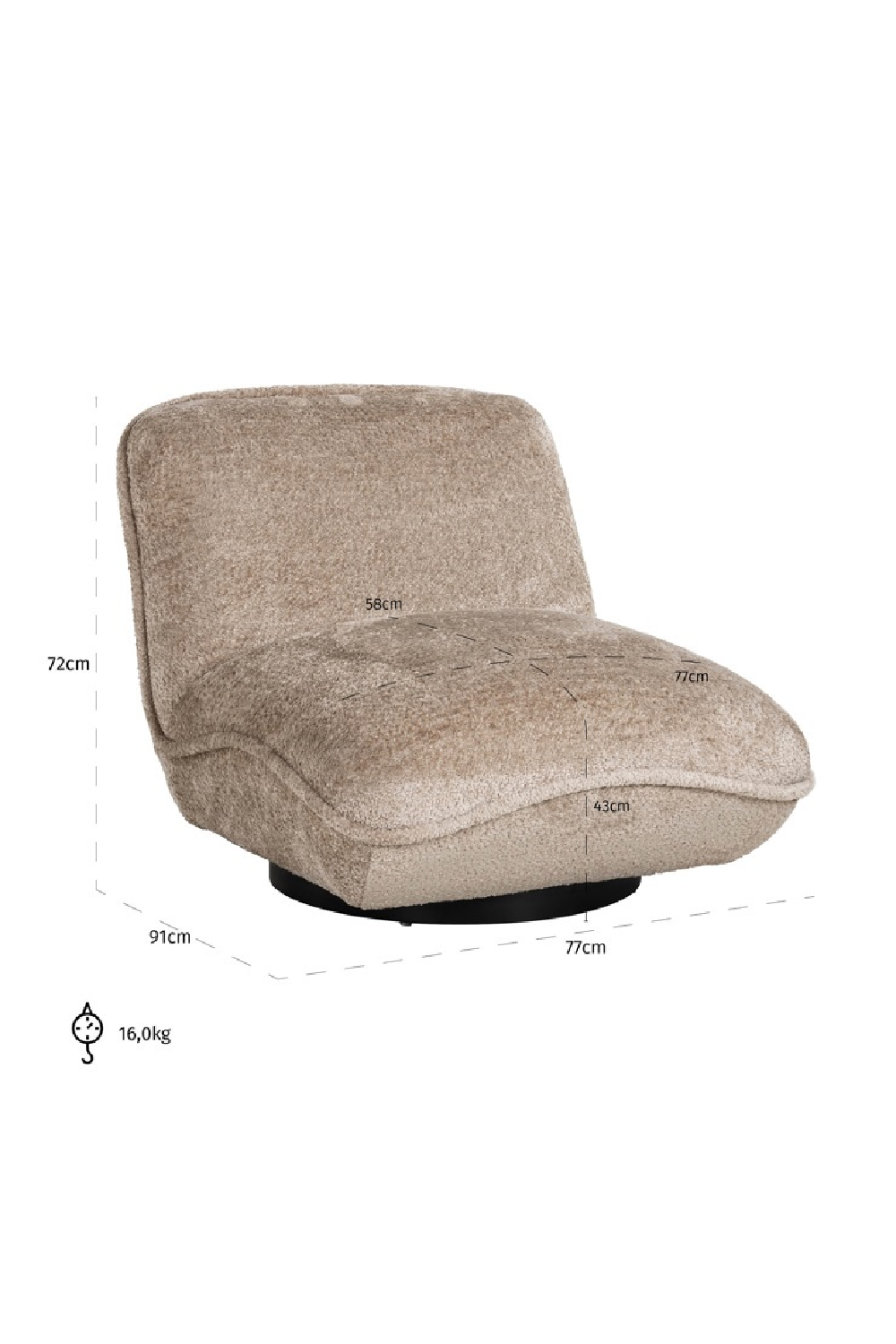 Cushioned Easy Chair | Richmond Interiors Ophelia | Oroa.com