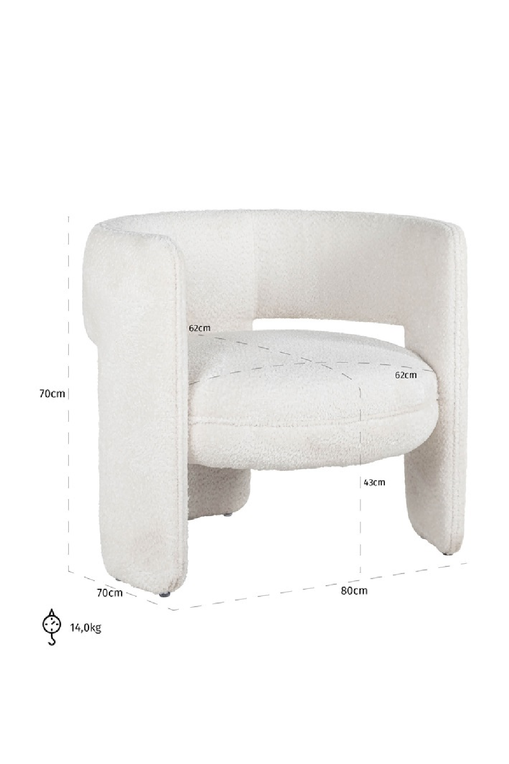 White Modern Accent Chair | OROA Lima | Oroa.com