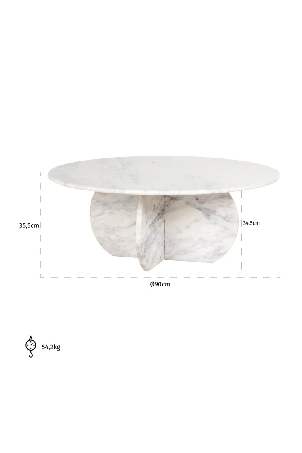 White Marble Coffee Table | Richmond Interiors Holmes | Oroa.com