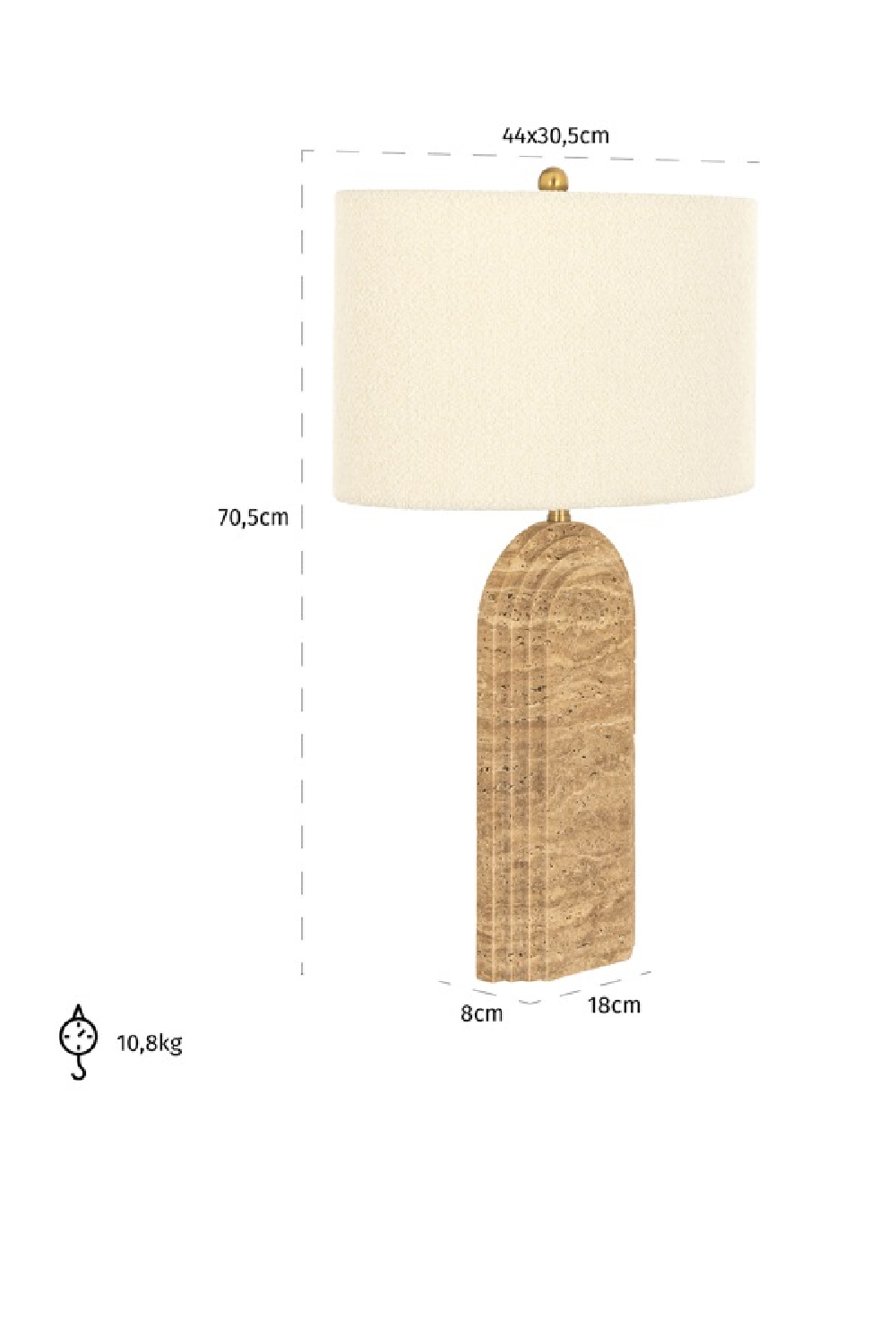 Arched Marble Table Lamp | Richmond Interiors Nila | Oroa.com