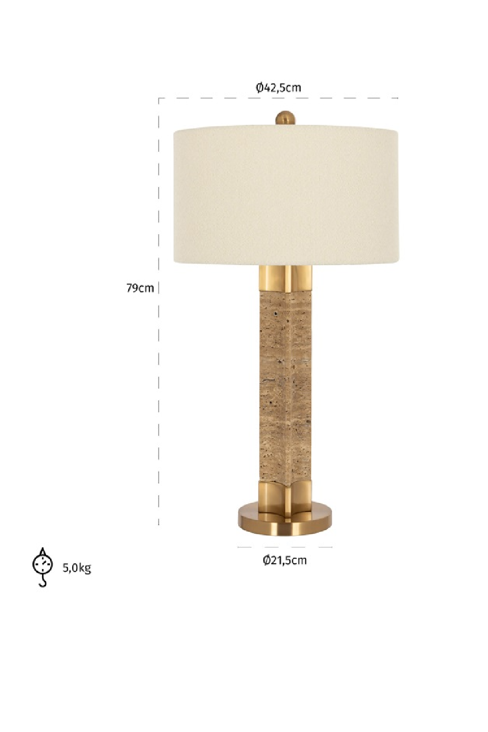 White Shade Table Lamp | OROA Aaliyah | Oroa.com