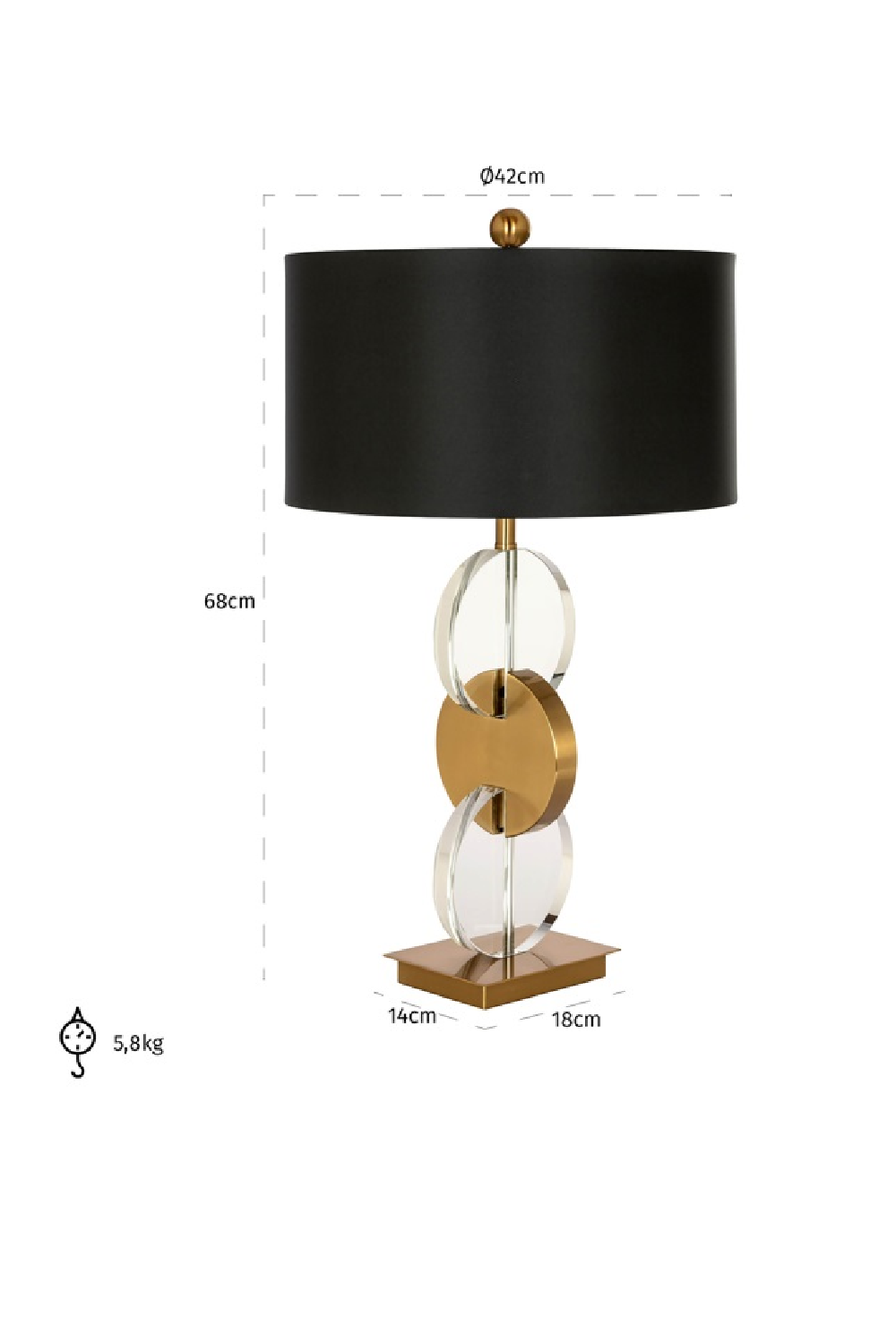 Black Shade Modern Table Lamp | OROA Esmé | Oroa.com