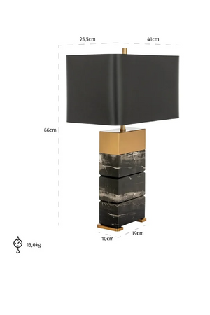 Black Marble Table Lamp | Richmond Interiors Serena | Oroa.com
