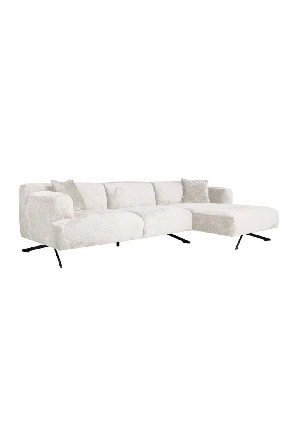Cream 3-Seater Sofa with Lounge | Richmond Interiors Donovan | Oroa.com