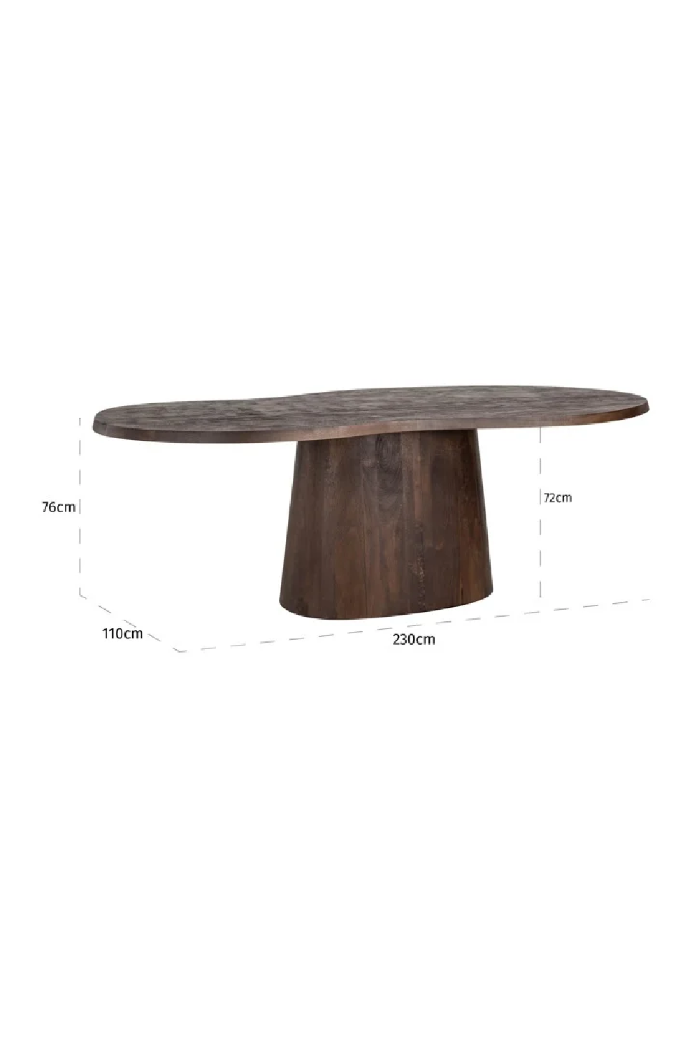 Wooden Organic-Shaped Dining Table | OROA Odile | Oroa.com