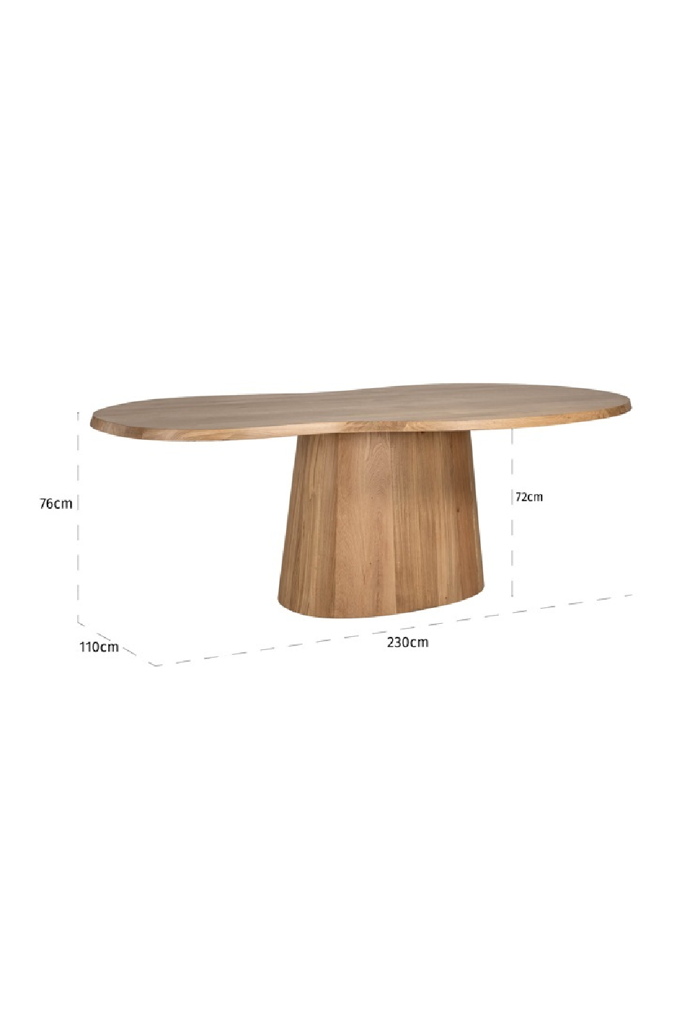 Oak Organic-Shaped Dining Table | OROA Riva | Oroa.com