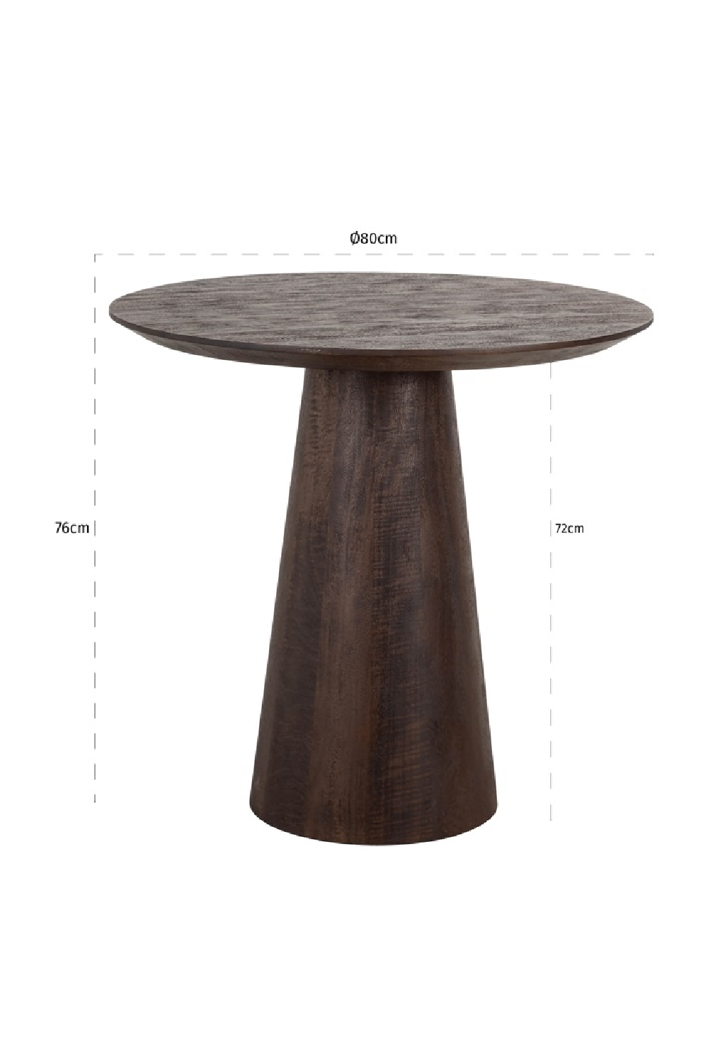 Wooden Pedestal Bistro Table | OROA Willow | Oroa.com