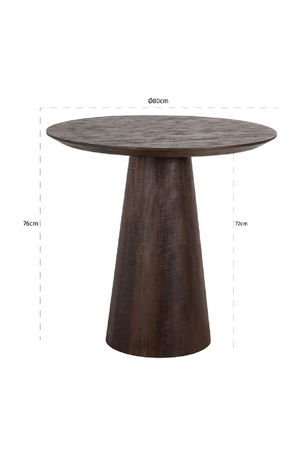 Wooden Pedestal Bistro Table | Richmond Interiors Willow | Oroa.com