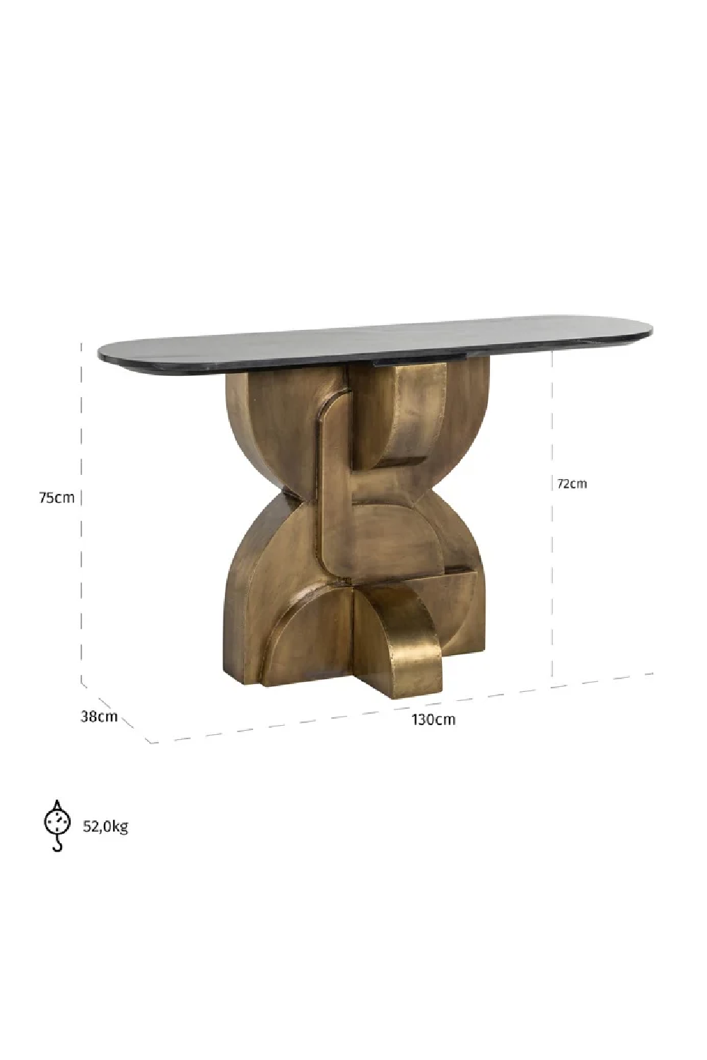 Marble Art Deco Console Table | OROA Maddox | Oroa.com