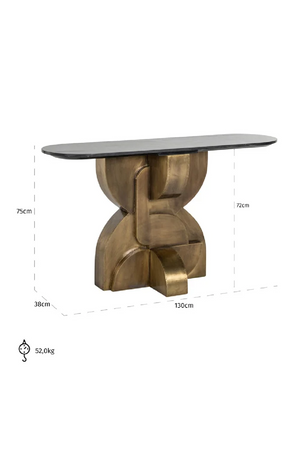 Marble Art Deco Console Table | Richmond Interiors Maddox | Oroa.com