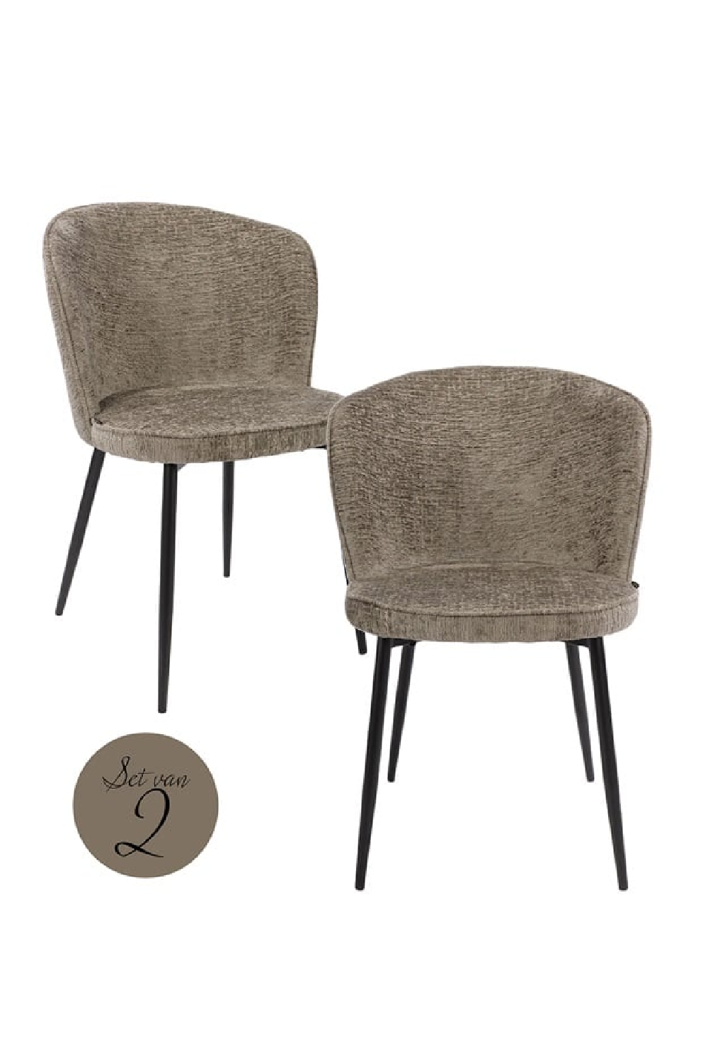 Minimalist Upholstered Dining Chairs (2) | OROA Sandy | Oroa.com
