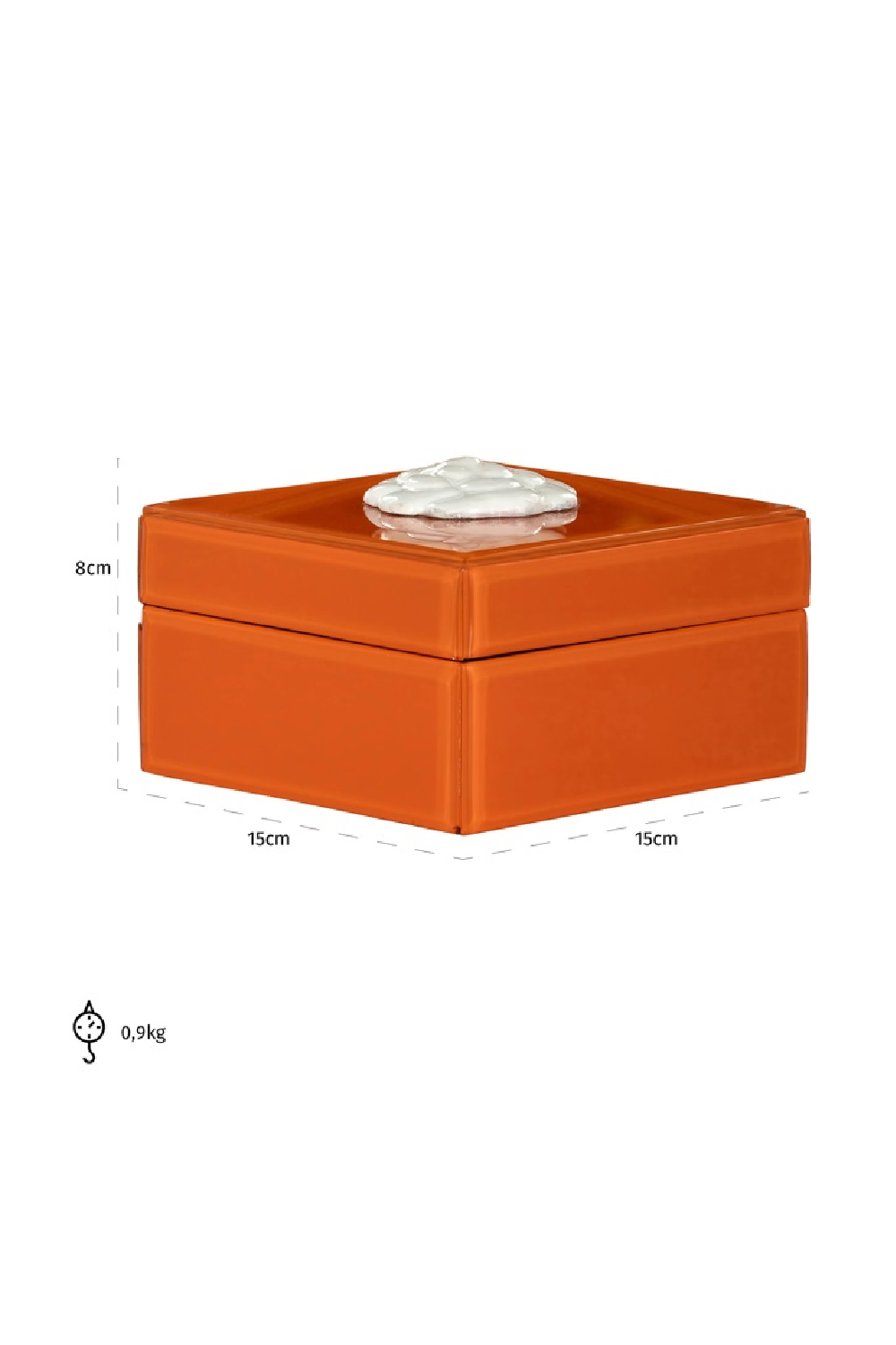 Orange Modern Storage Box | Richmond Interiors Lunia | Oroa.com