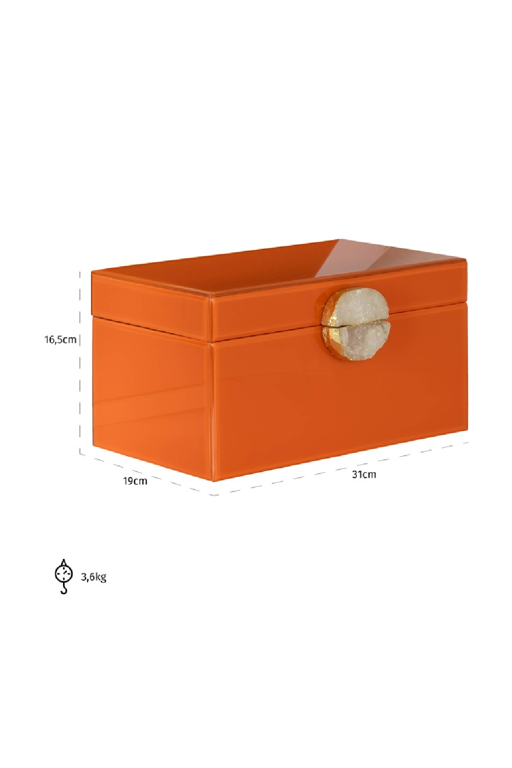 Orange Modern Jewelry Box | OROA Lia | Oroa.com