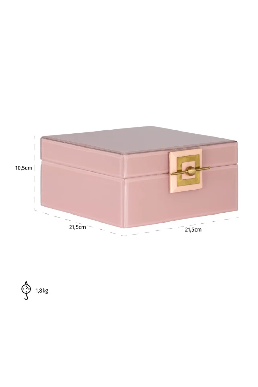 Pink Glass Jewelry Box | OROA Bodine | Oroa.com