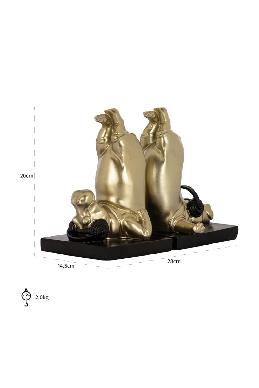 Gold Sculptural Books Standard | OROA Hippo | Oroa.com