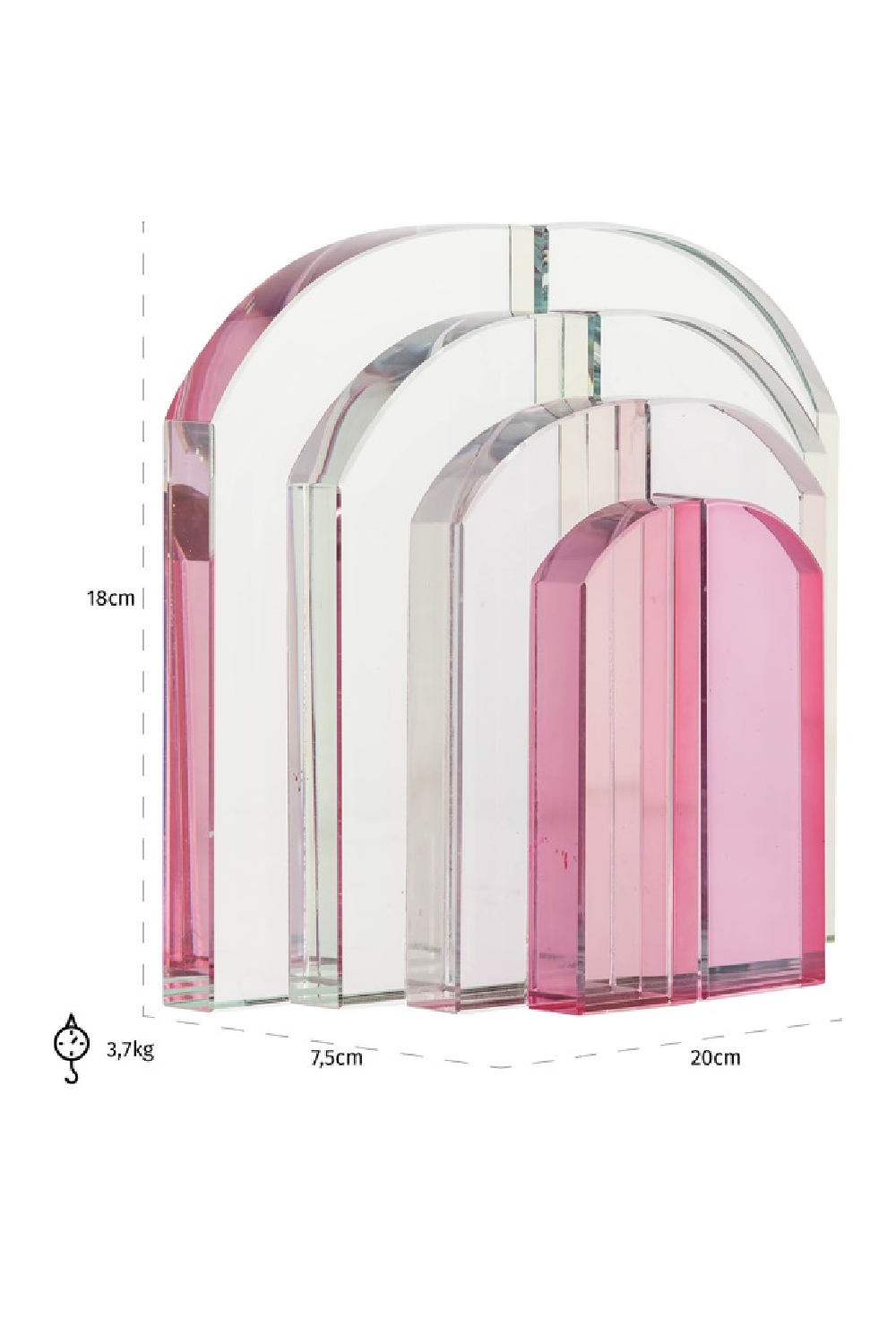 Glass Arched Book Stand | Richmond Interiors Alissia | Oroa.com