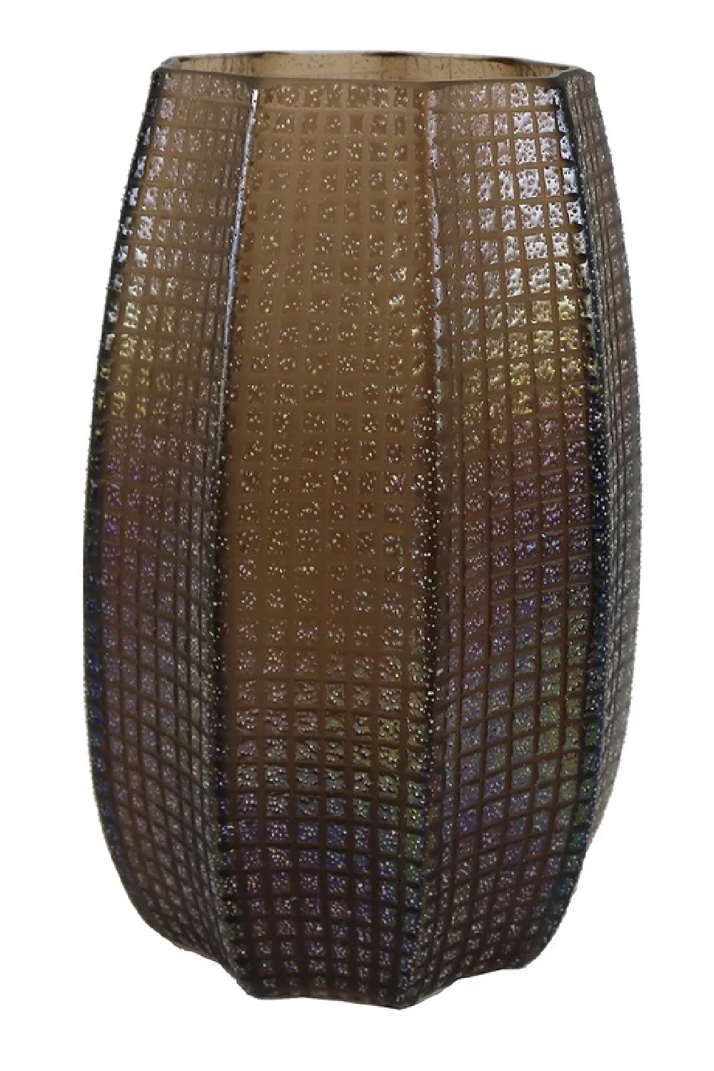 Square-Patterned Glass Vase | OROA Marit | Oroa.com
